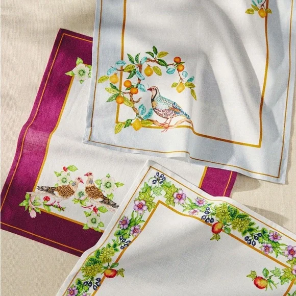 2023 Lou Rota twelve Days of Christmas napkin set of 12 - Picture 10 of 14